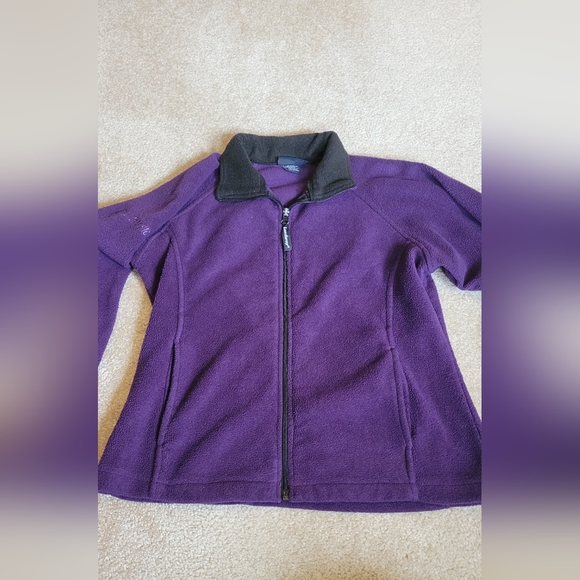 Landway Fleece purple womens small full zip up fleece quad graphics on one sleev - Picture 2 of 7